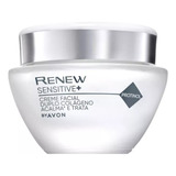 Creme Renew Sensitive+ Duplo Colágeno Acalma Trata 50g Avon Momento De Aplicação Dia/noite Tipo De Pele Sensível