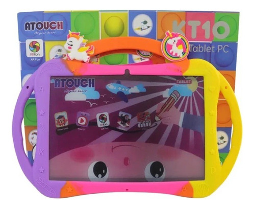 Tablet Infantil Atouch Wifi 64gb 10.1´´ 6gb Ram Cor Rosa-chiclete Kt10