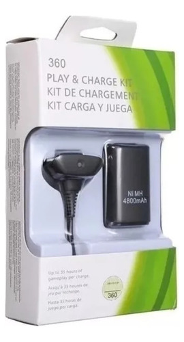 Bateria Recargable Xbox 360 Cable Cargador 