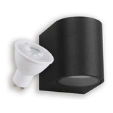 Aplique Direccional Curvo Aluminio Exterior + Dicroica Led