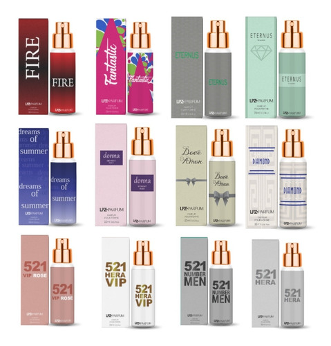 Kit Com 10 Perfumes De Bolso 15ml Cada Escolha A Fragrância
