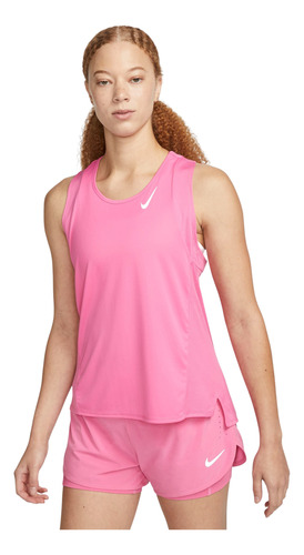 Polera Nike Drifit Race Mujer Rosado