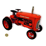 Tractor Antiguo Decorativo 26cm Replica Artesanal Metal 1/16