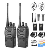 2 Radios Baofeng Bf-888s Uhf Con Manos Libres Set-2