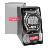 Relógio Timex Ironman Indiglo Monitor Cardiaco Tw5m49400 Correia Preto Bisel Preto Fundo Positivo