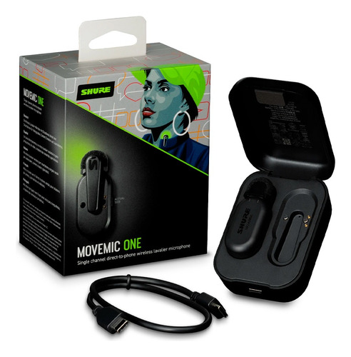 Shure Movemic, Micrófono Inalámbrico Bluetooth, Mv-one Negro