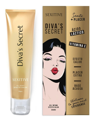 Gel Lubricante Íntimo Sexitive Diva´s Secret Efecto Calor