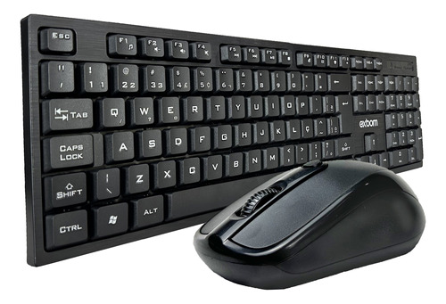 Combo Teclado E Mouse Sem Fio Bluetooth Usb Pc Notebook 