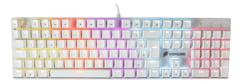 Teclado Gamer Rgb Mecânico Switch Red Outemu Oex Tc701 Cor Branco