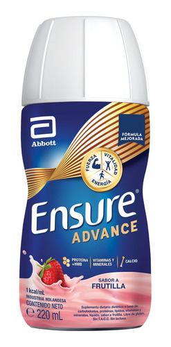 Ensure Advance Frutilla Suplemento Dietario Botella 220ml