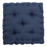 Assento Almofada Futon Turca Oxford 60x60cm Azul Marinho