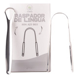 Kit 02 Ferramenta Para Limpar Língua Inox Raspagem Lingual