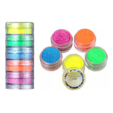 Tinta Glitter Em Pó Iridescente Neon Fluor 5 Tons Colormake