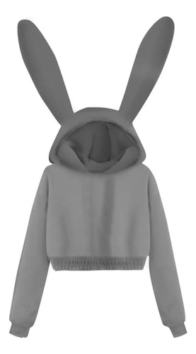 Sudadera Ombliguera Crop Top Orejas De Conejo Para Sublimar | MercadoLibre