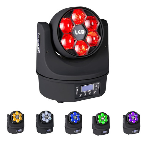 6 X 15 W Mini Bee Eye Cabeza Móvil Dj Luz, 90 W Led Rgbw