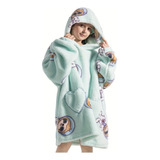 Poleron Polar Con Capucha Niños Poleron Sherpa Bata Frazada Invierno