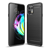 Funda Fibra Carbon Compatible Con Motorola Moto Edge 20 Lite