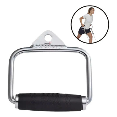 Mebix TRD Mango Individual Para Poleas De Gimnasio En D Antideslizante Soporta Hasta 400kg Con Agarre Texturizado Cómodo De Goma Para Entrenamientos Intensos En Casa O Gym | Meses sin interés