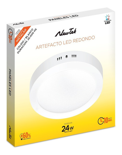 Lámpara Plafón Redondo Led De Pared Newtek 2359 220v