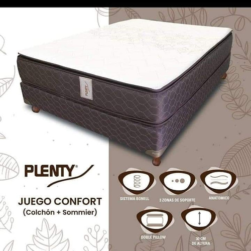 Sommier Plenty Confort Usado Como Nuevo (1año) 1.60m X 2m. 
