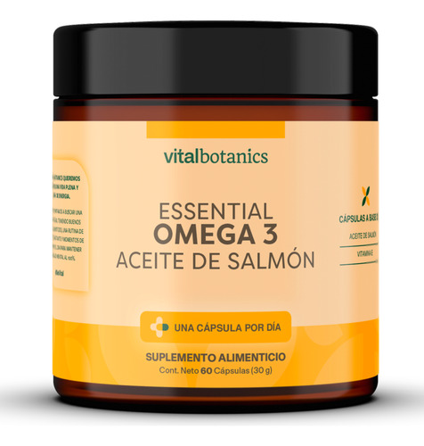 Essential Omega 3| Aceite Puro De Salmón Con Vitamina E | Su