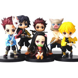 6 Figuras De Acción Animado Kimetsu No Yaiba Figura De Jugue