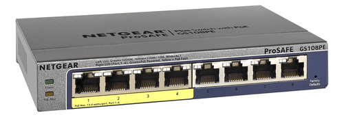 Netgear Conmutador Poe Gigabit Ethernet Plus De 8 Puertos (.