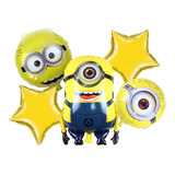 Bouquet Set De Globos X 5 Minions 