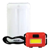 Kit Luz De Emergencia Led + Linterna Minera Alto Alcance