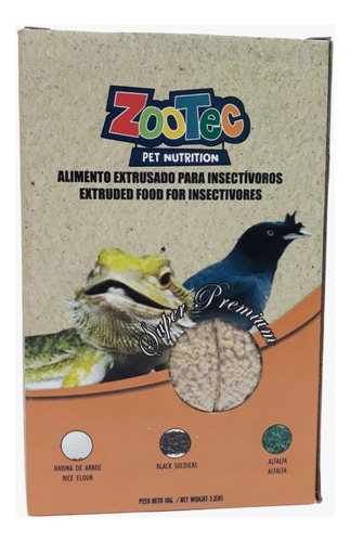 Alimento Extrusado Insectivoros Aves Reptiles Premium 1 Kg