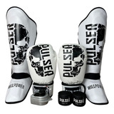 Kit Muay Thai Luva 10 Caneleira M Band Bucal Thunder Pulser