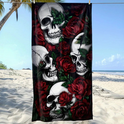 Toalla De Playa Microfibra Calavera Suave Y Duradera | Meses sin interés