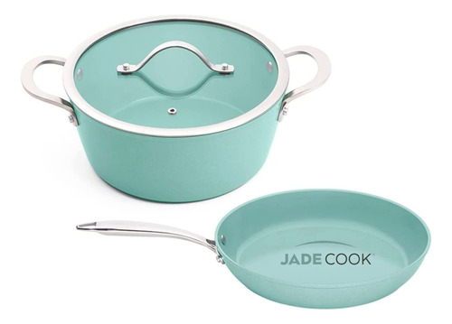 Sartén 24 Cm + Cacerola 5 Lt Con Tapa 24cm Jade Cook® Ng