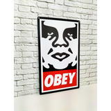 Vintage Obey Letrero De Metal Estilo Original