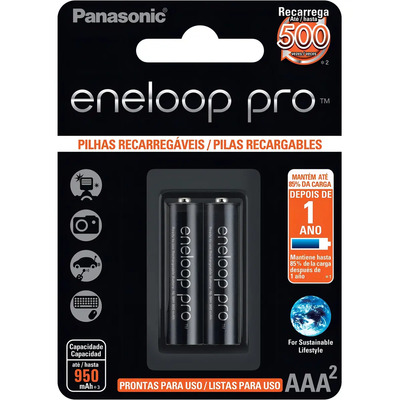Pilha Recarregável Panasonic Eneloop Pro AAA - ct c\u002F02 unidades | MercadoLivre