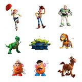 Figuras Toy Story Base Rígida Kit De 9 Pzas Coroplast