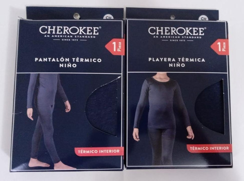 Set Térmico Cherokee Pantalón Y Playera Para Niños Y Niñas