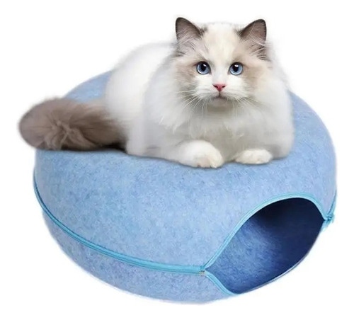 Cama Túnel Casa Iglú De Fieltro Duradero Para Gatos Mascotas