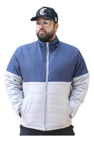 Jaqueta Puffer Bobojaco Plus Size Capuz Removível Verde