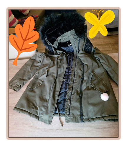 Campera Mujer Verde Oliva Talle 46 Hermosa