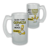 Tarro Cervecero  Personalizado Homero Simpson Quien Toma 