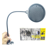 Pop Filter Filtro Microfone Condensador Anti Puff Estúdio
