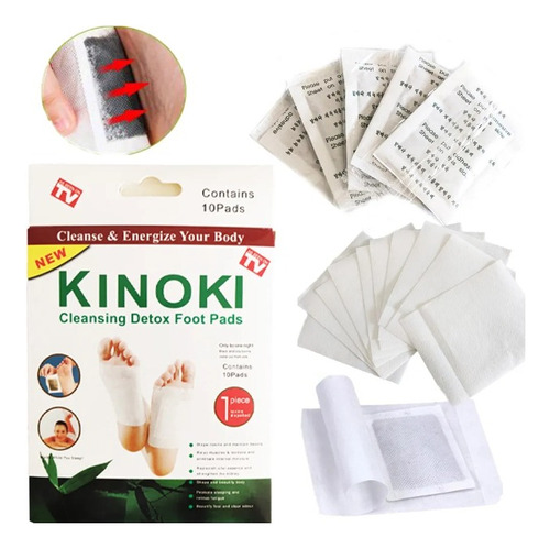 Parche Pies Desintox Kinoki 100% Natural. Caja X 10 Parches Color Foto