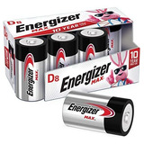 Set 8 Baterías Energizer Alcalinas Premium De Celda D