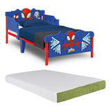 Cama Infantil Para Niños Spidey 3 D Con Colchon