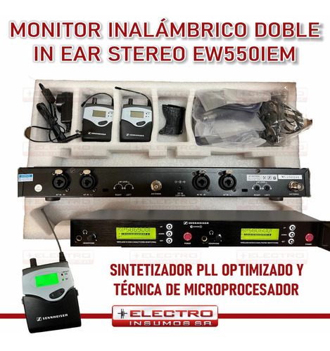 Monitor Inalambrico Doble In Ear Stereo Sennheiser Ew550iem 