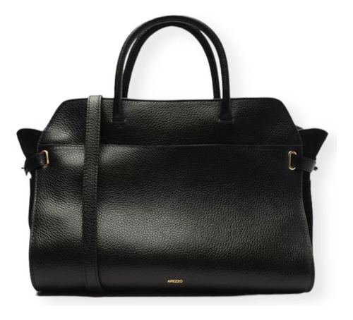 Bolsa Média Tote Couro Arezzo Feminino Preto