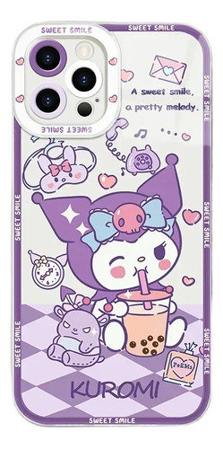 Funda Blanda Cinnamoroll Kuromi Para iPhone 15 14 Pro 13 12