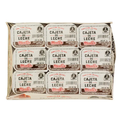 Cajeta De Leche Montes 18 Piezas Individuales Dulce | MercadoLibre