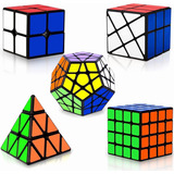 Paquete 5 Cubos Rubik 2x2 3x3 4x4 Pirámide